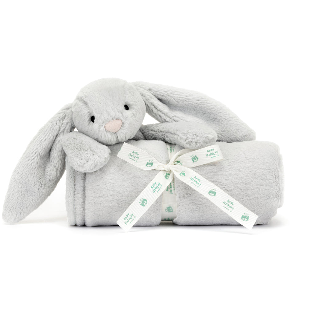 Jellycats plush toys bashful silver bunny blankie