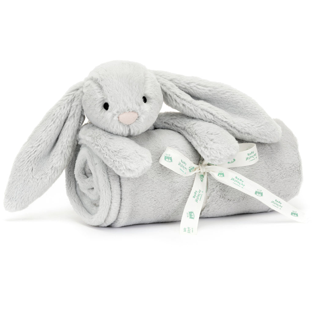 Jellycat plush bashful silver bunny blankie