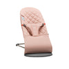 light pink quilted baby bouncer, best baby bouncer from babybjorn