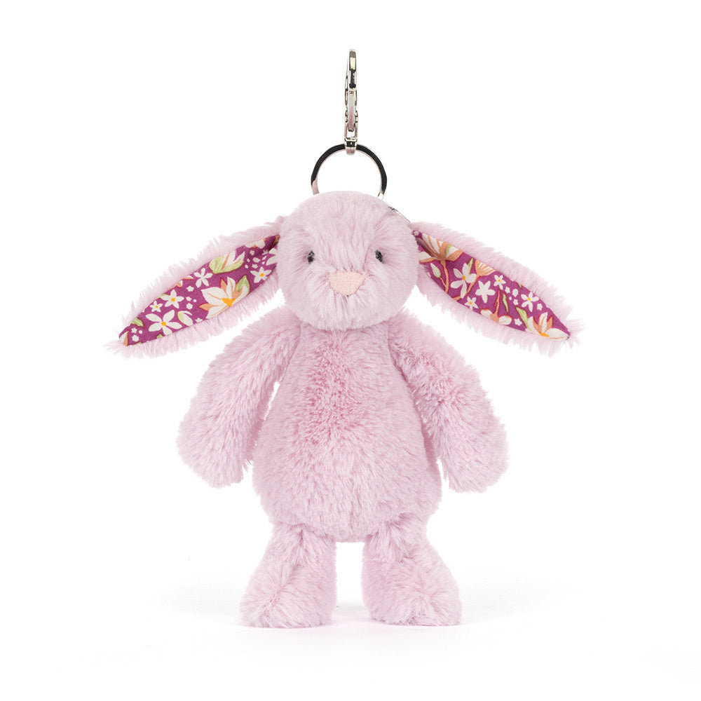 Jellycat Thistlepop Blossom Bunny Bag Charm soft toy gift, travel companion; snuggle companion plush