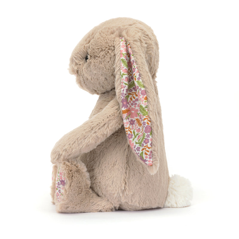 Jellycat Blossom Beige Bunny Petal plushies bring charm with floral ears and cozy hugs.