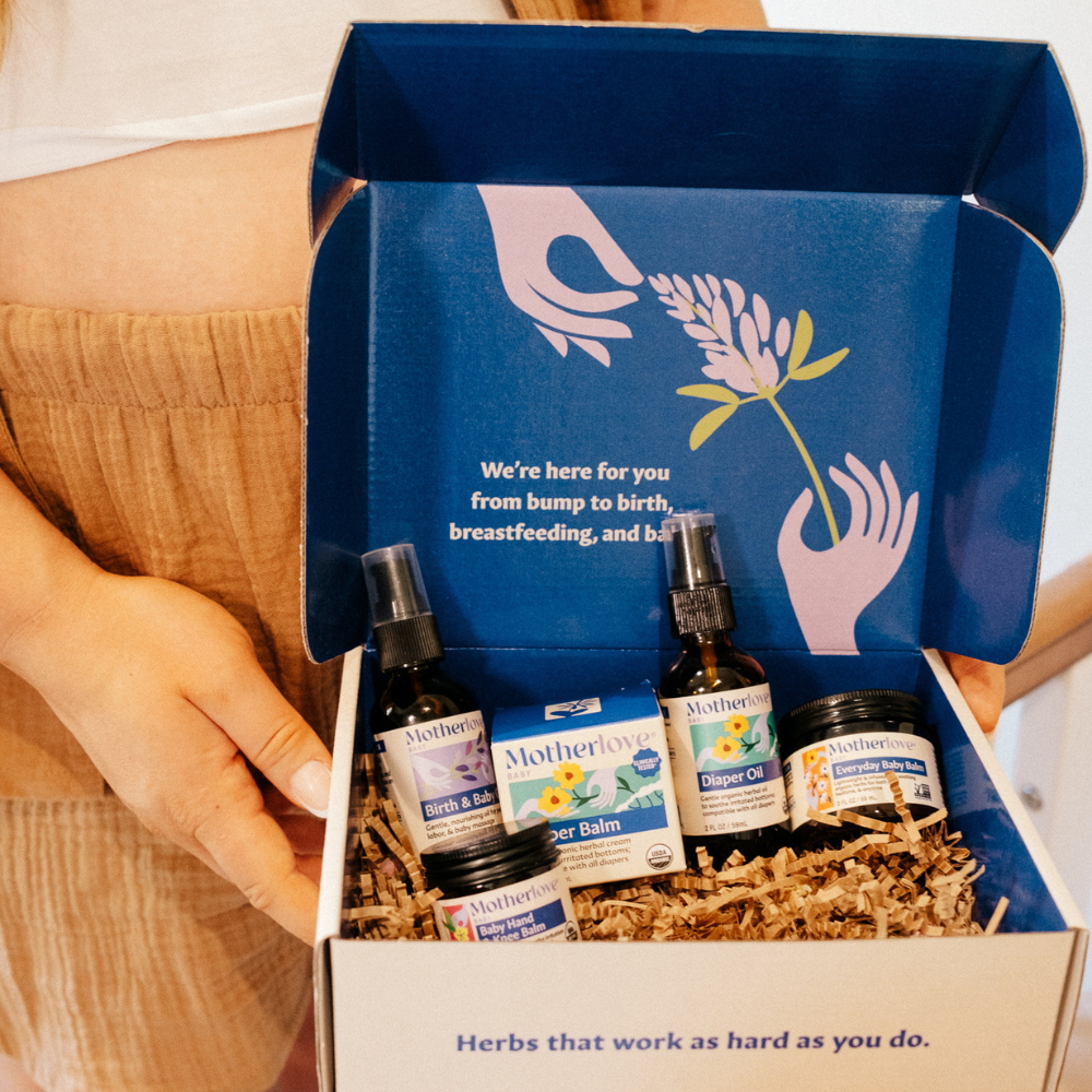 Perfect for gifting, Motherlove Baby Body Care Gift Box contains baby essentials to support newborn care
