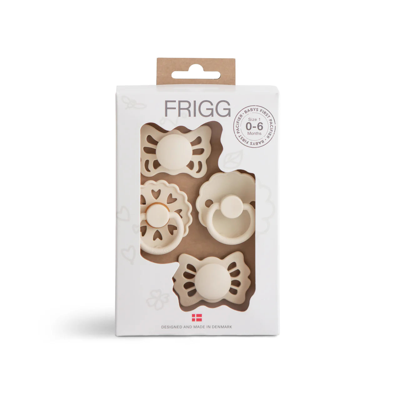 FRIGG Baby's First Pacifier 4-Pack | Floral Heart Cream – Hazel & Fawn