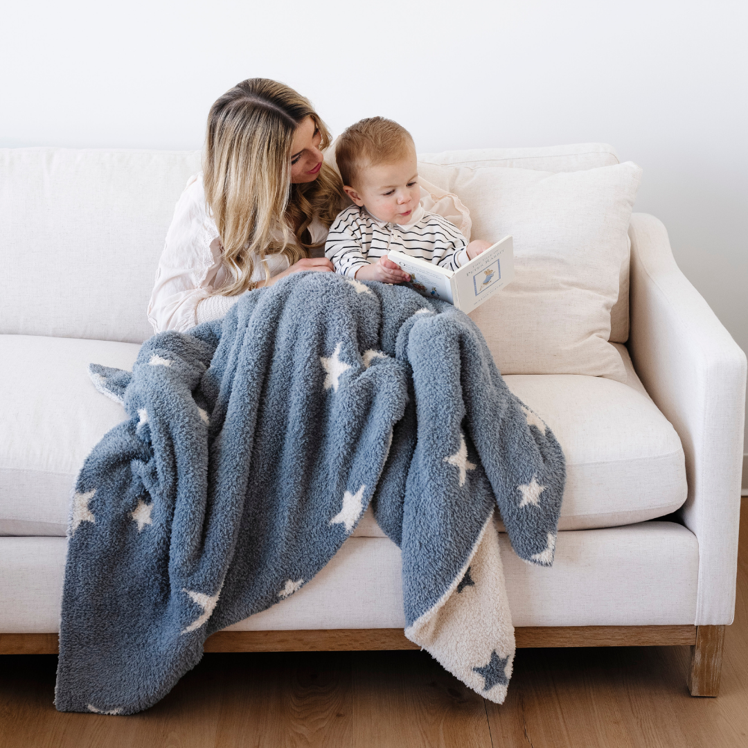 Nightfall color Saranoni Double-Layer BAMBONI¨ Toddler Blankets give superior comfort in soft baby blankets.