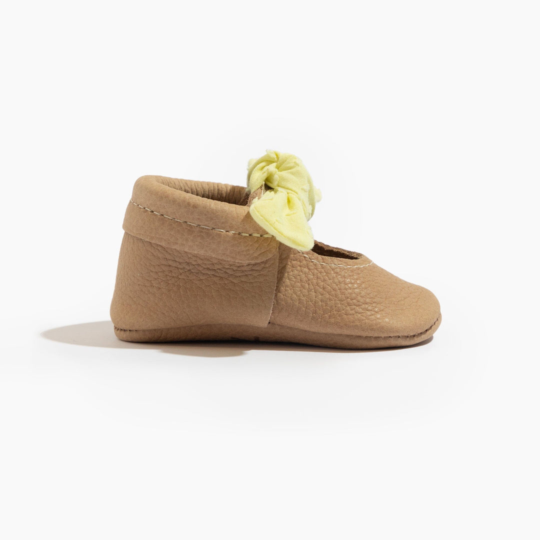 Banana Cream Knotted Bow Shoe