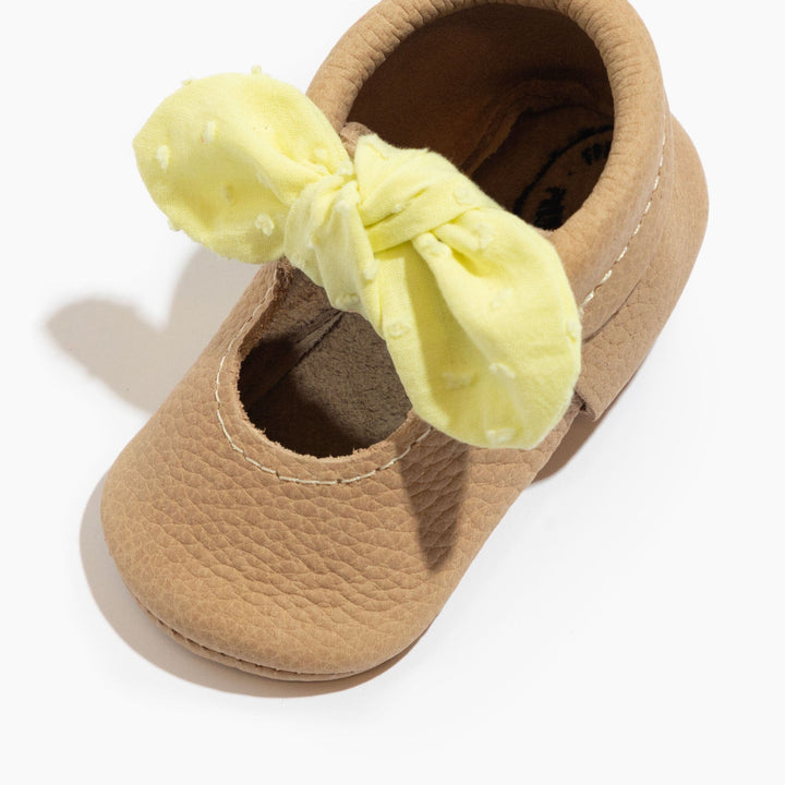 Banana Cream Knotted Bow Shoe