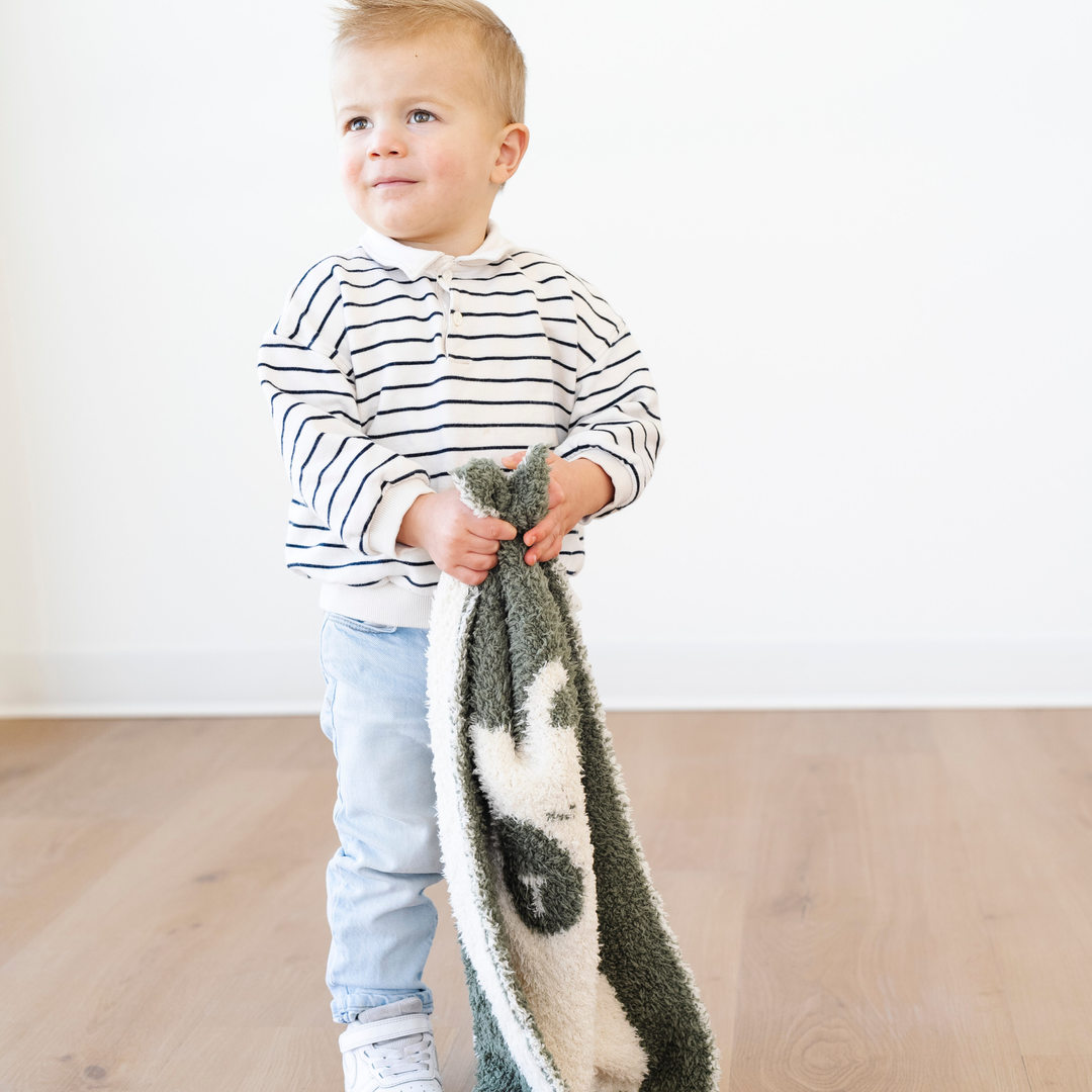 The Bear Saranoni Double-Layer BAMBONI¨ Mini Blanket surrounds little ones in silky softness Ñ a cozy soft baby blanket.