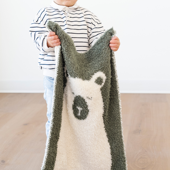 Luxuriously cozy, the Saranoni BAMBONI¨ Receiving Blanket in Bear is perfect for baby receiving blankets.