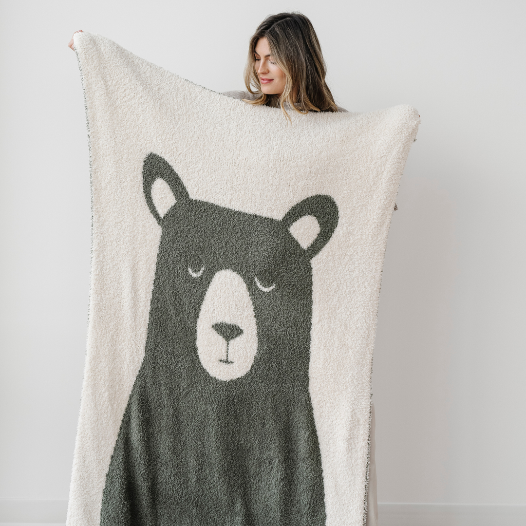 The Bear Saranoni Double-Layer BAMBONI¨ Toddler Blankets offers deep plush softness like a toddler blanket.