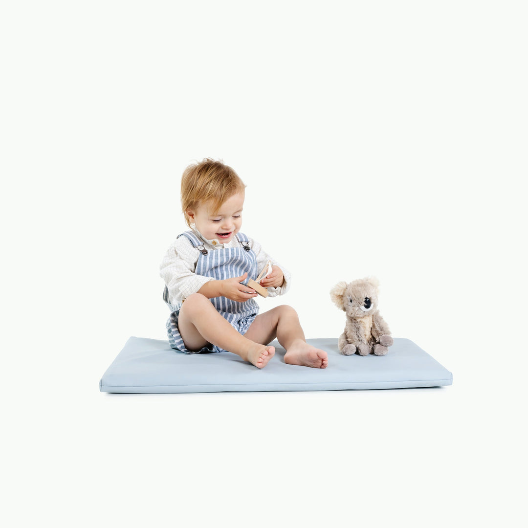 Gathre blue padded baby changing mat