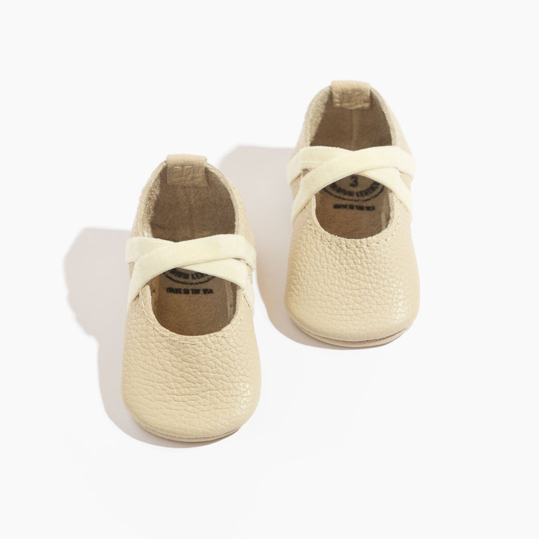 Freshly Picked Birch Ballet Slipper baby shoes, soft sole ballet flats for infants