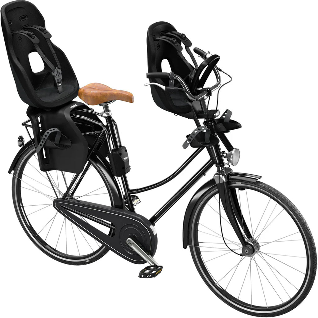 Black Thule Yepp Nexxt2 Maxi Frame Mount children’s bike seat, a sturdy and stylish option.