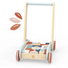 speedymonkey baby push wagon walker with wooden building blocks