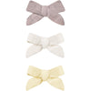 quincy mae bow hair clip for toddlers purple white and yellow