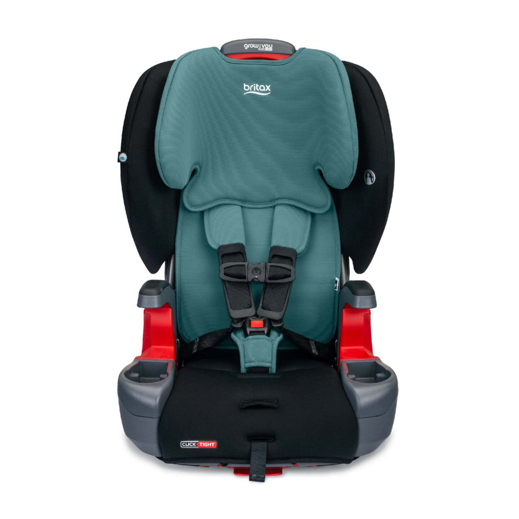 Britax Grow With You ClickTight Harness-2-Booster in Contour Green, a secure and comfortable Britax car booster seat.