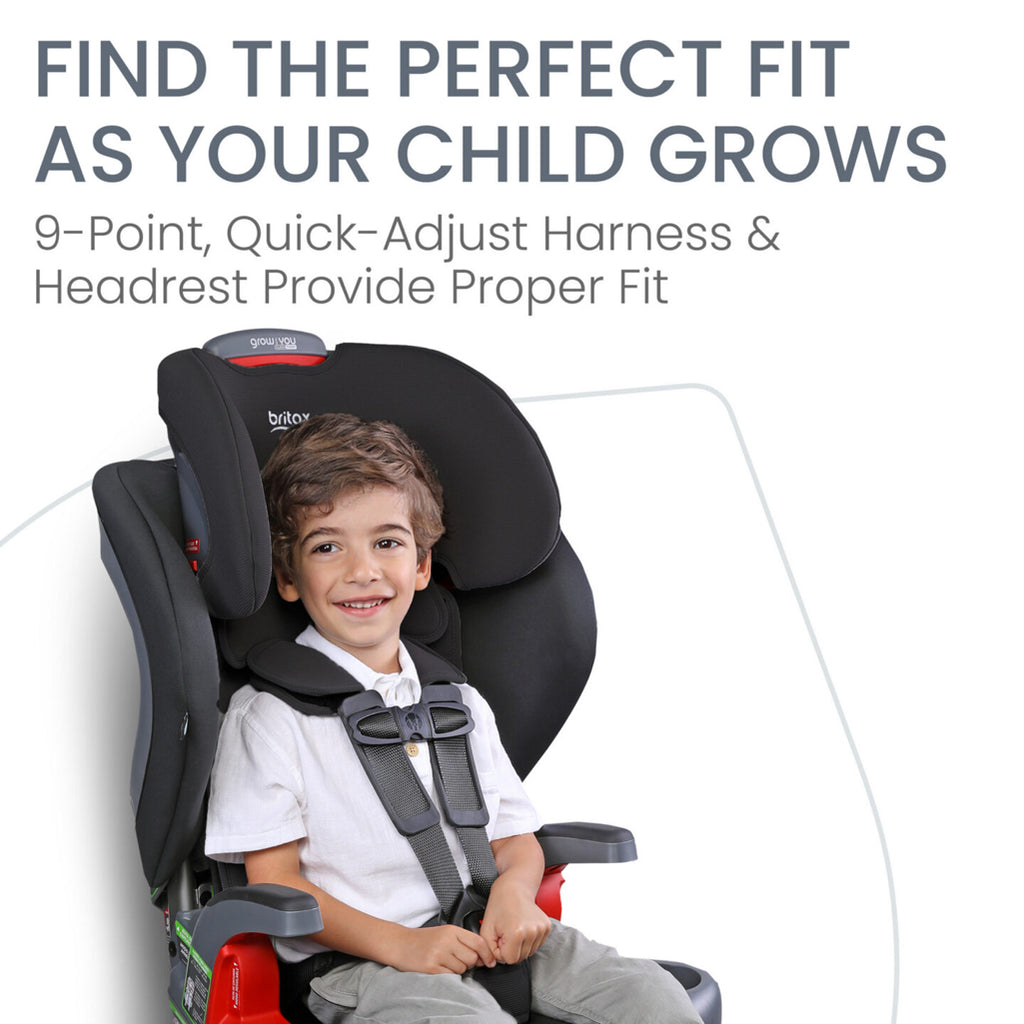 Britax Contour Black Grow With You ClickTight Harness-2-Booster, a leading Britax car seat for children.