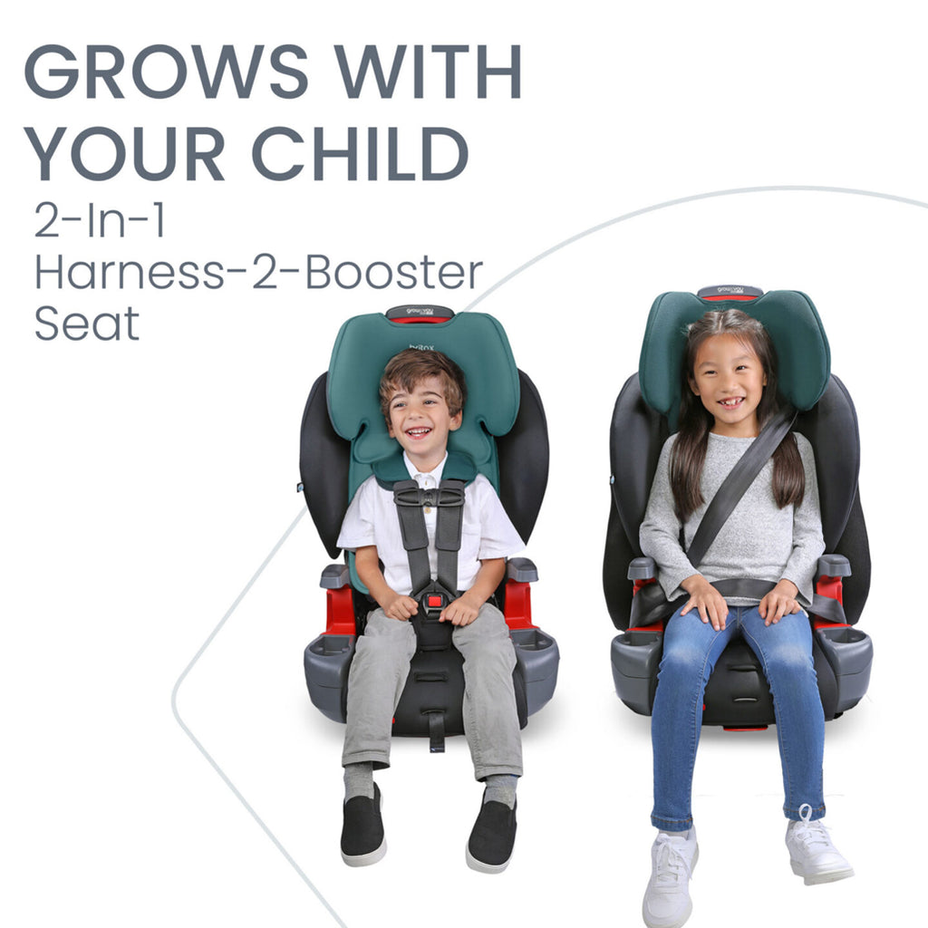 Britax Grow With You ClickTight in Contour Green, a premium Britax clicktight booster seat for growing children.