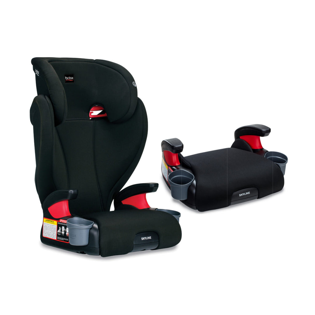 Britax skyline 2 stage belt positioning booster seat for children in dusk black