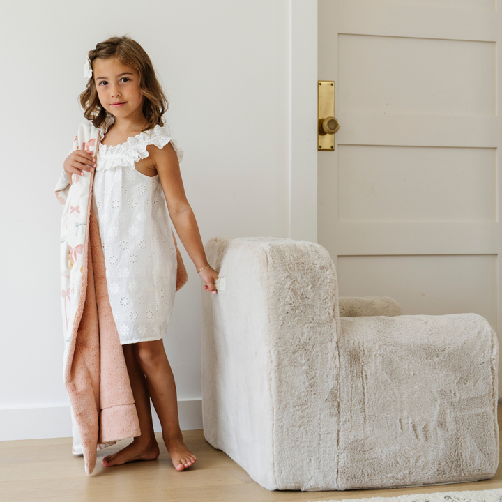 Create a comfy reading nook with the Buff Saranoni Snuggle Up Chair, a cozy kids lounger for play.