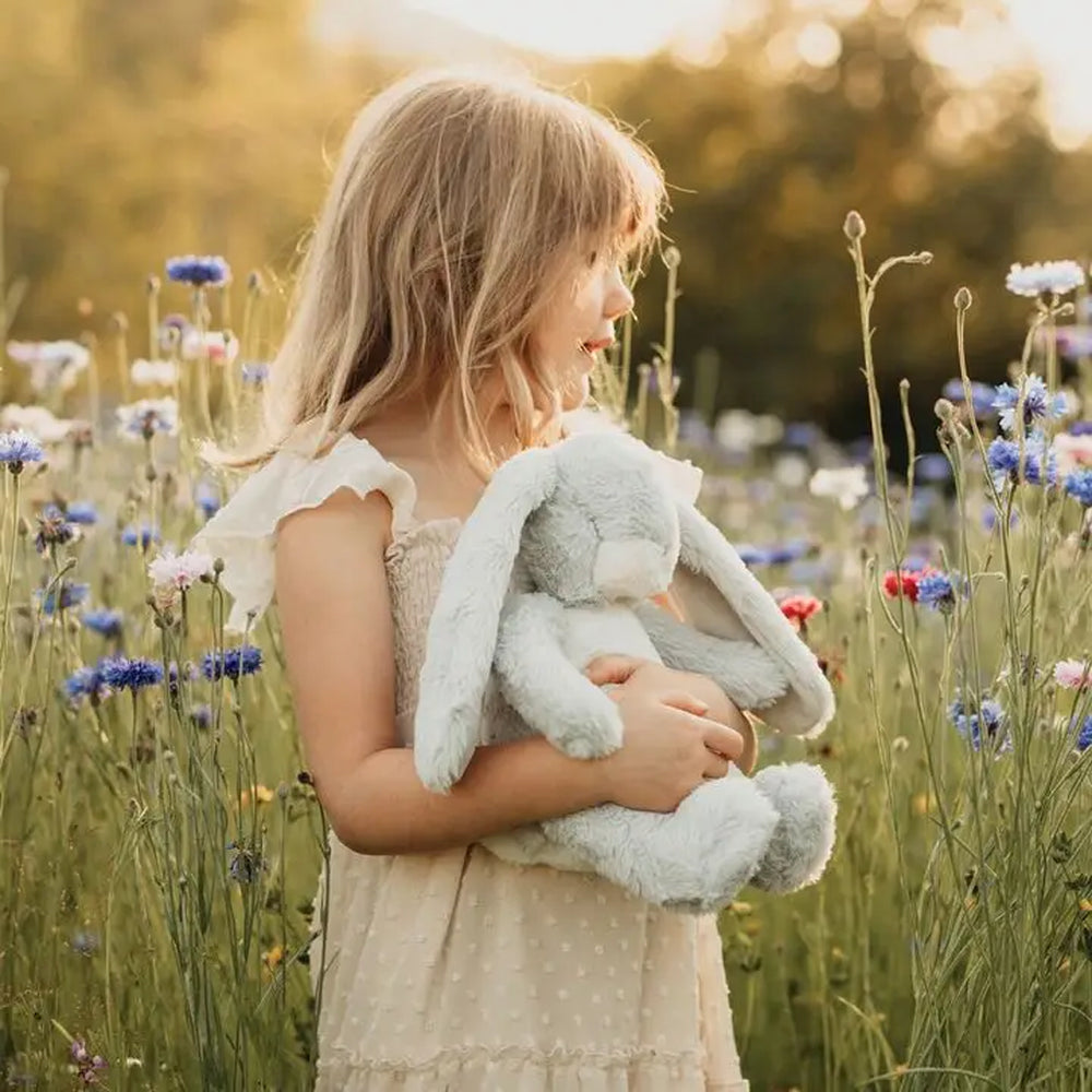 Bunnies by the Bay Little Nibble Bunny, best stuffed animals in a soft gray bunny design