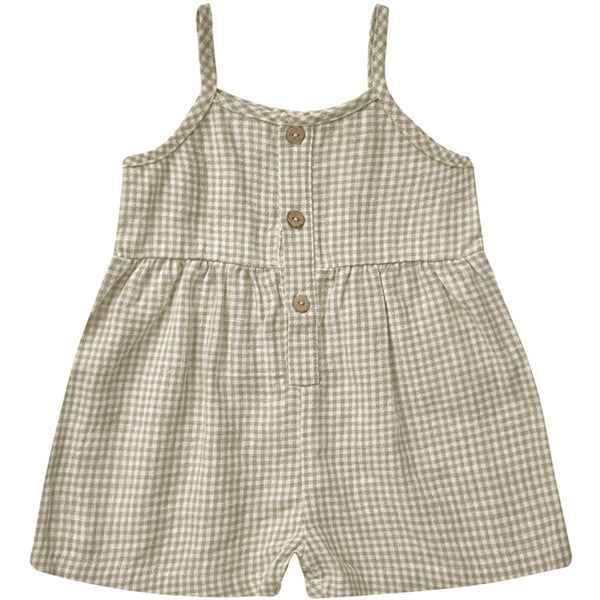 rylee and cru baby girl summer romper with buttons