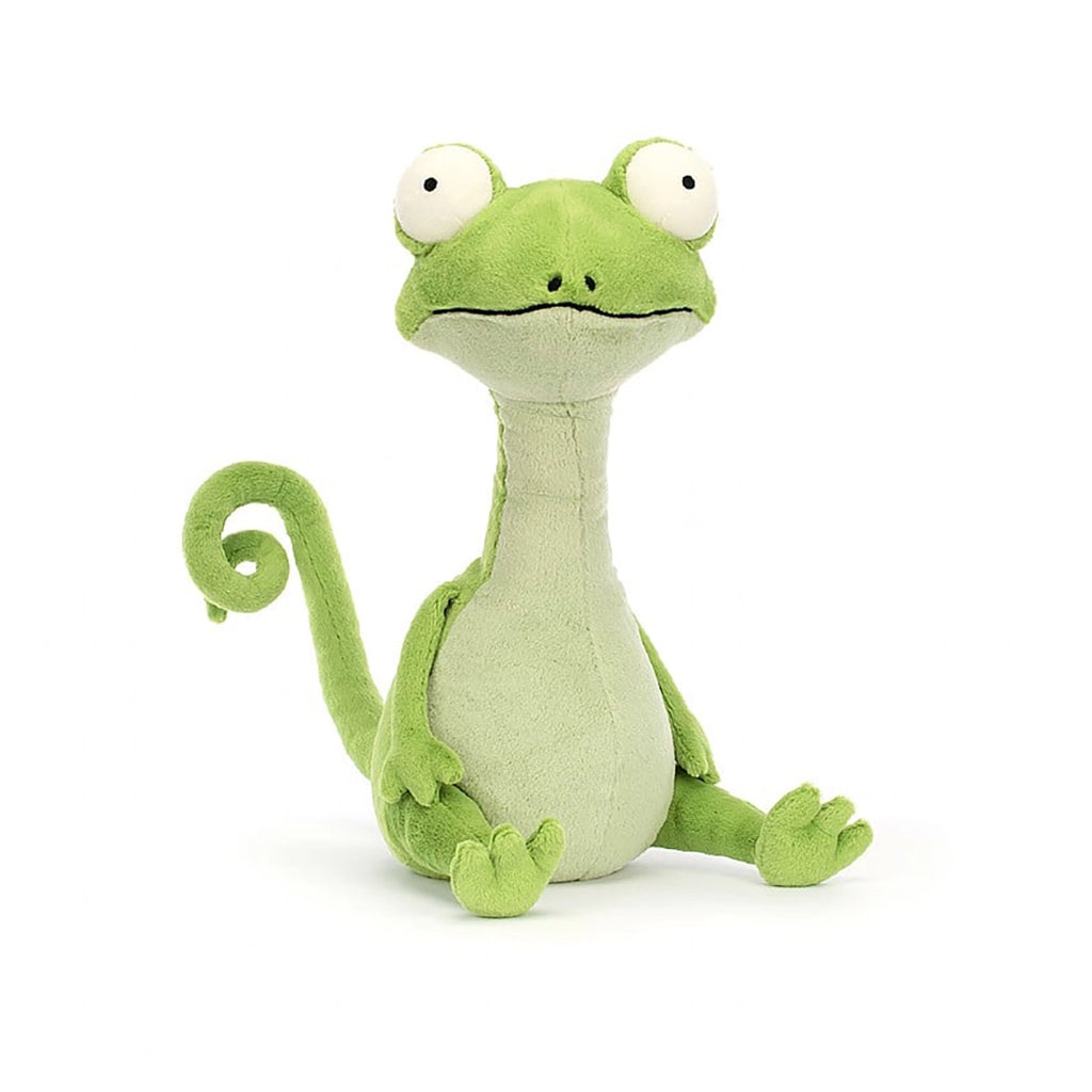green caractacus chameleon stuffie by jellycat