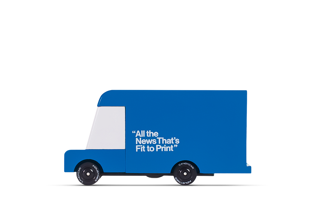 Plantoys New York Times Van toy cars for toddlers, a charming wooden car toy for young kids.