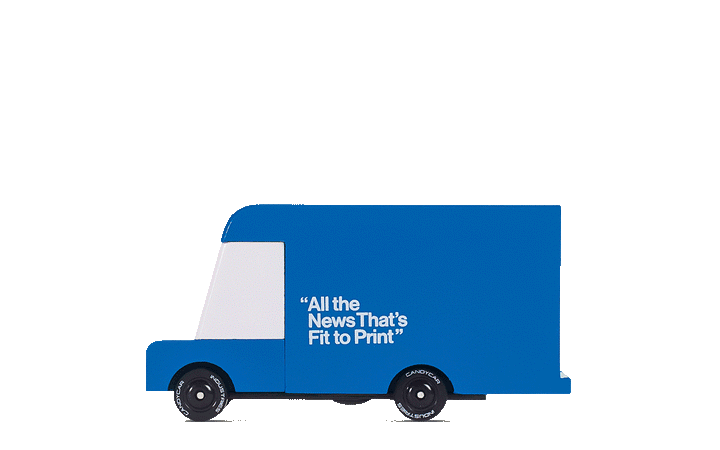 Bright Plantoys New York Times Van toy car, a wooden toy car perfect for imaginative play.