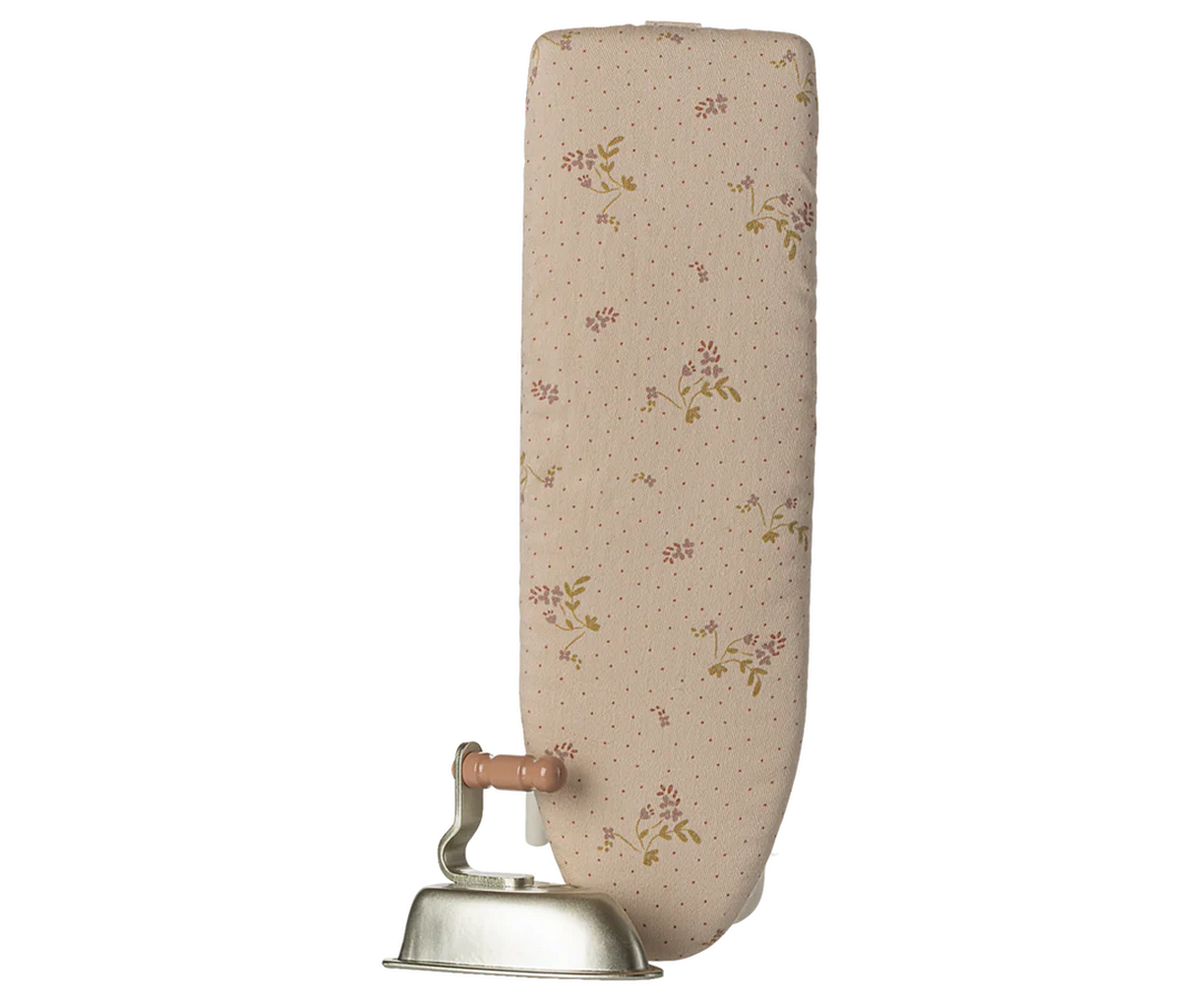 Designed for everyday storytelling, the Maileg Iron and Ironing Board, Miniature pairs beautifully with dollhouse accessories