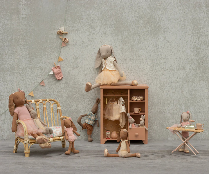 From playrooms to collections, the Maileg Iron and Ironing Board, Miniature completes classic dollhouse accessories