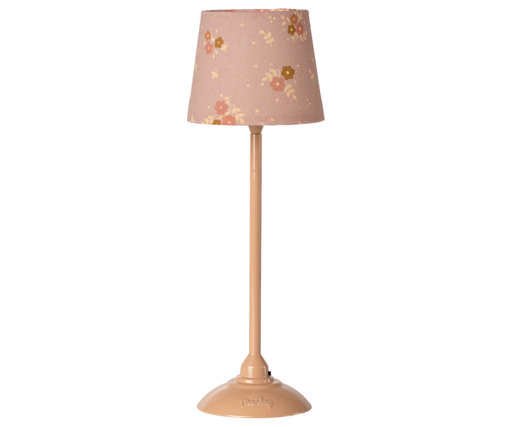 Maileg miniature floor lamp in dark powder for dollhouse furniture