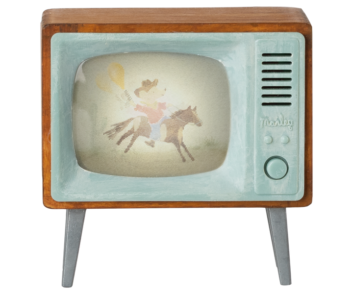Maileg mouse TV miniature for dollhouse living room pretend play