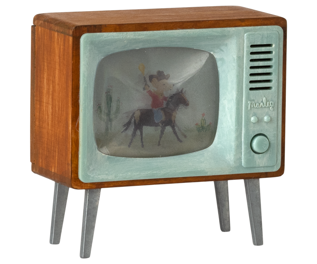 Maileg mouse house television miniature furniture for kids dollhouse