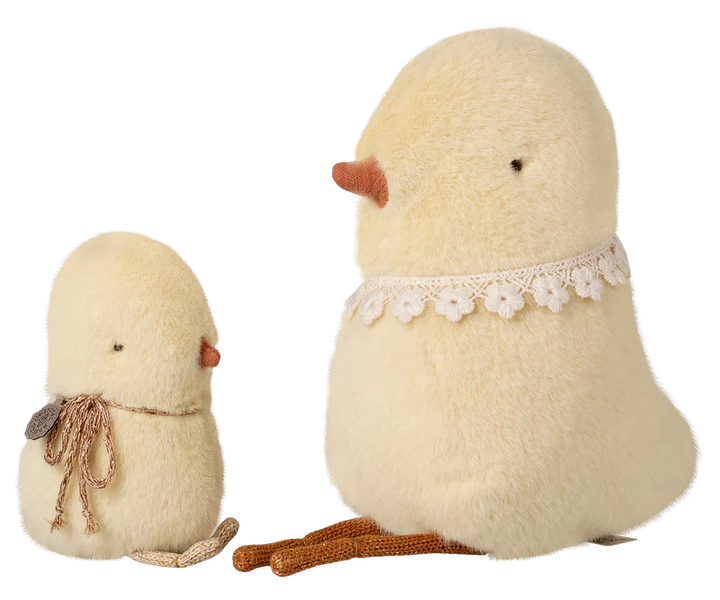 Tiny and charming, the Maileg Chicken Plush, Mini adds playful personality to cozy plushies collections