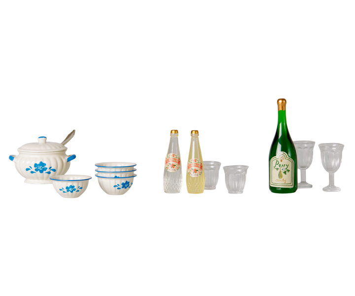 Maileg Soup Set, Mouse dollhouse dining accessory