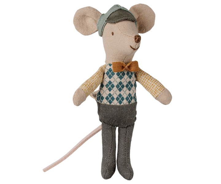 Maileg Driver Mouse, Little Brother collectible mouse doll
