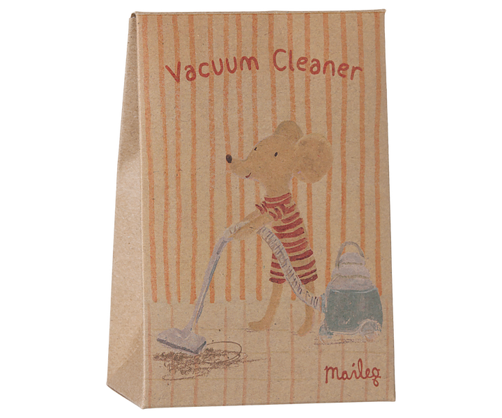 Mouse-size vacuum by Maileg in Dark Mint, pretend-play dollhouse accessory for Maileg mice
