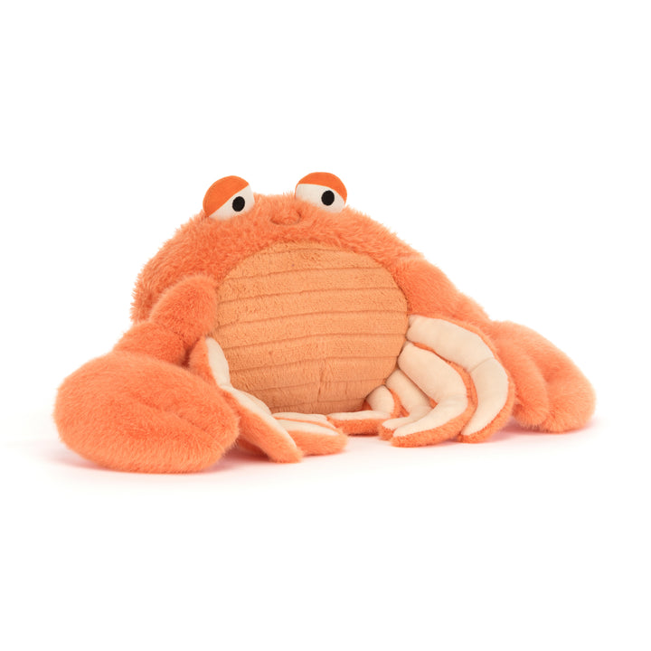 Jellycat Pinchsnap Crab CR2CRB -- textured red-orange plush crab stuffed animal with embroidered eyes and soft sculpted claws, ocean gift for beach lovers 2026