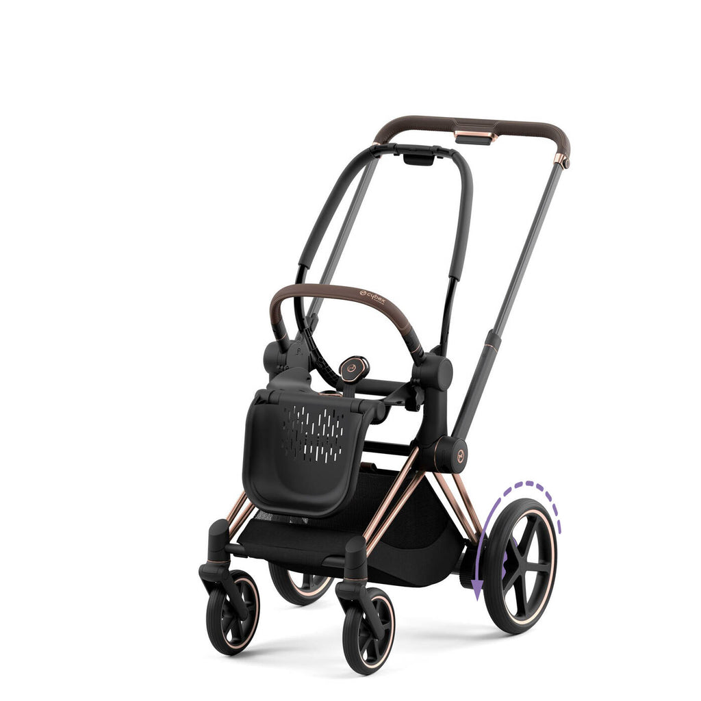 CYBEX e-Priam 2 frame in Rosegold, a luxurious choice for a premium stroller frame.