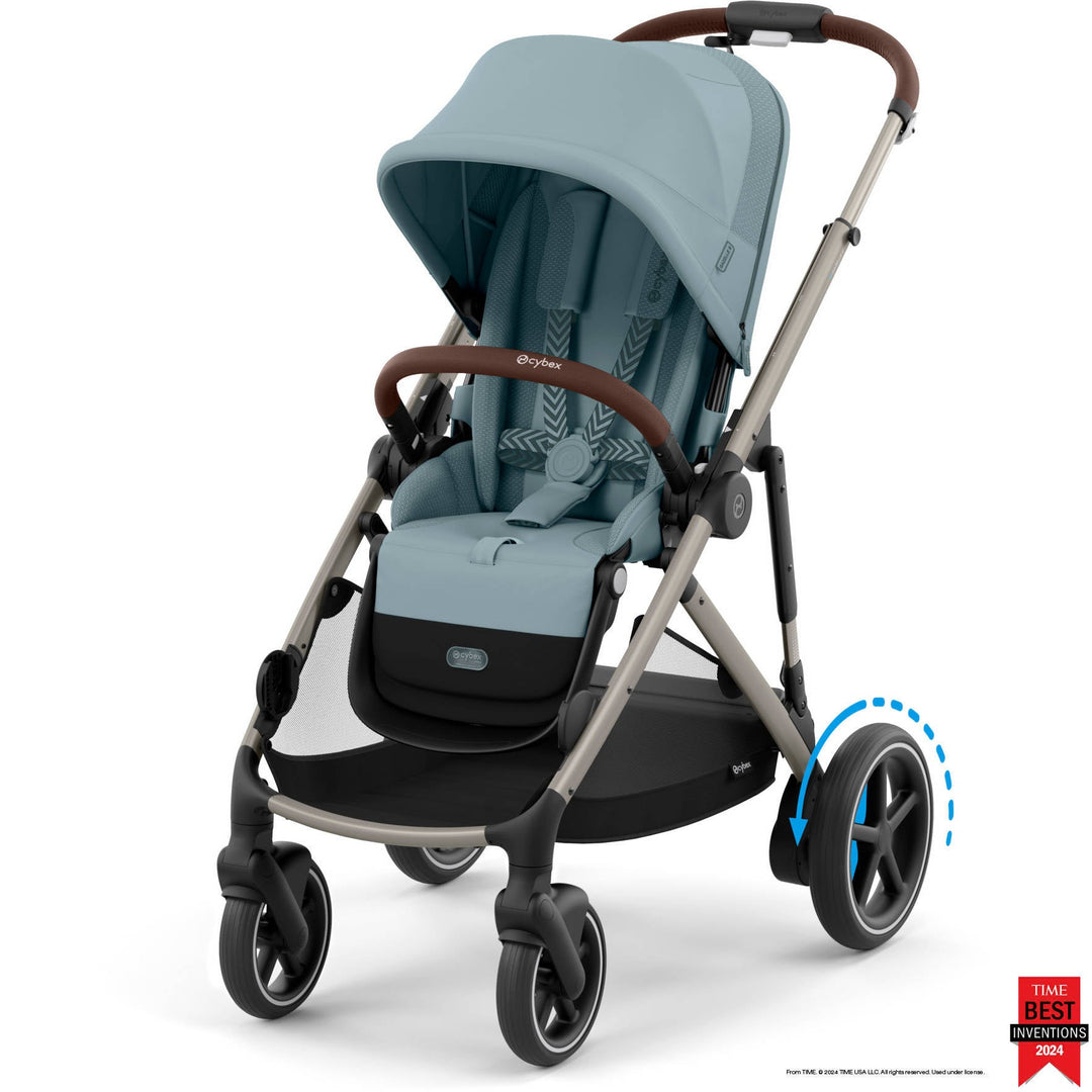 cybex gazelle pram Cybex Gazelle S Stroller Taupe Frame with Stormy Blue Seat