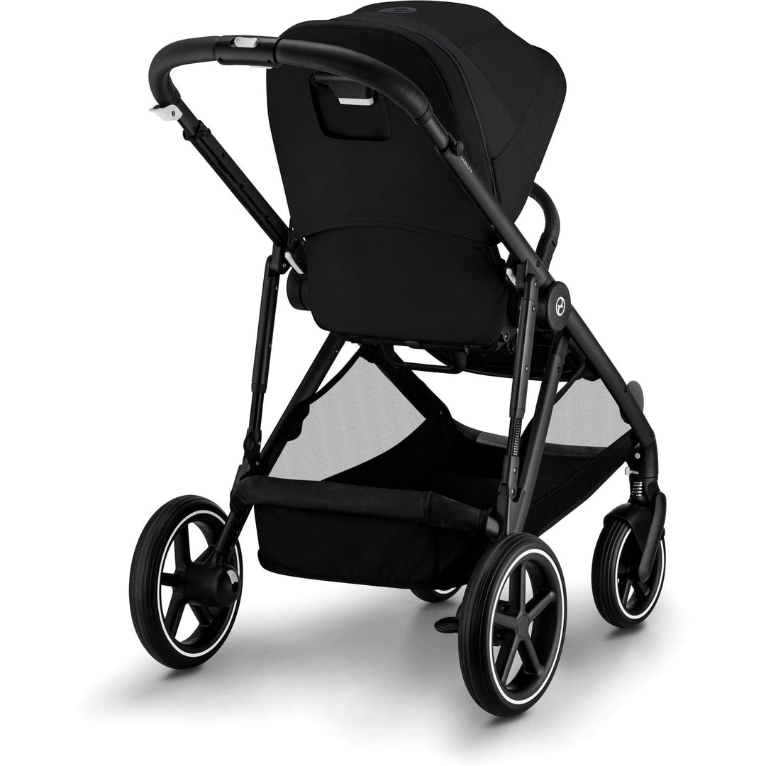 Moon Black Gazelle S Select by CYBEX, full-size stroller with XXL canopy
