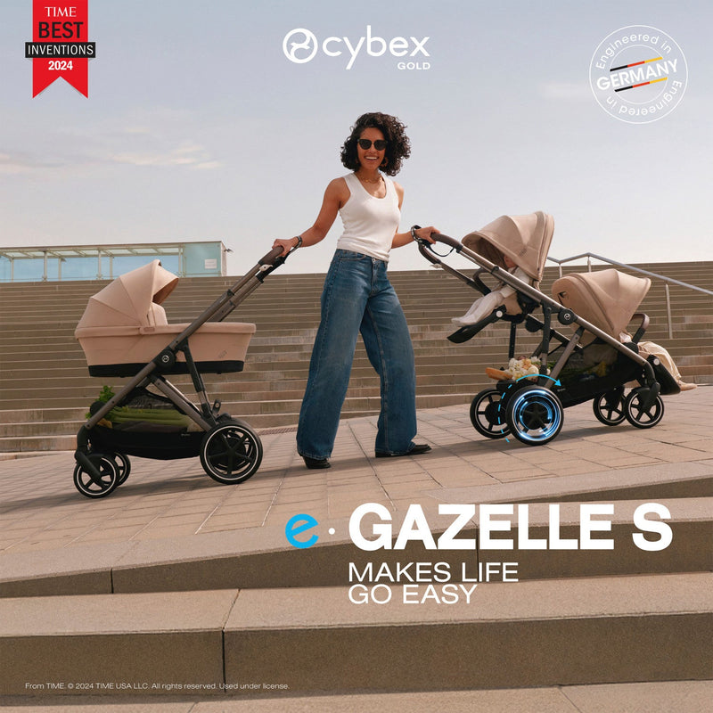 Cybex e-Gazelle S Electronic Assist Single-to-Double Stroller