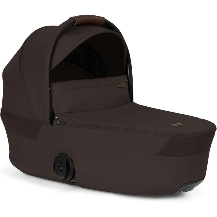 CYBEX Gazelle S 2 Foldable Cot in Chocolate Brown with sun visor