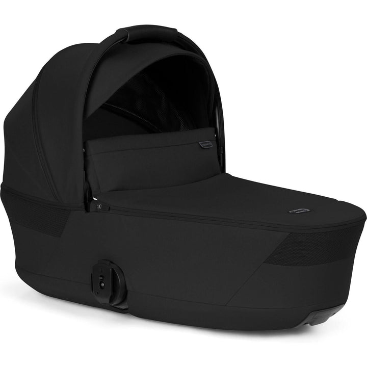 CYBEX Gazelle S 2 Foldable Cot in Moon Black with sun visor, stroller cot accessory