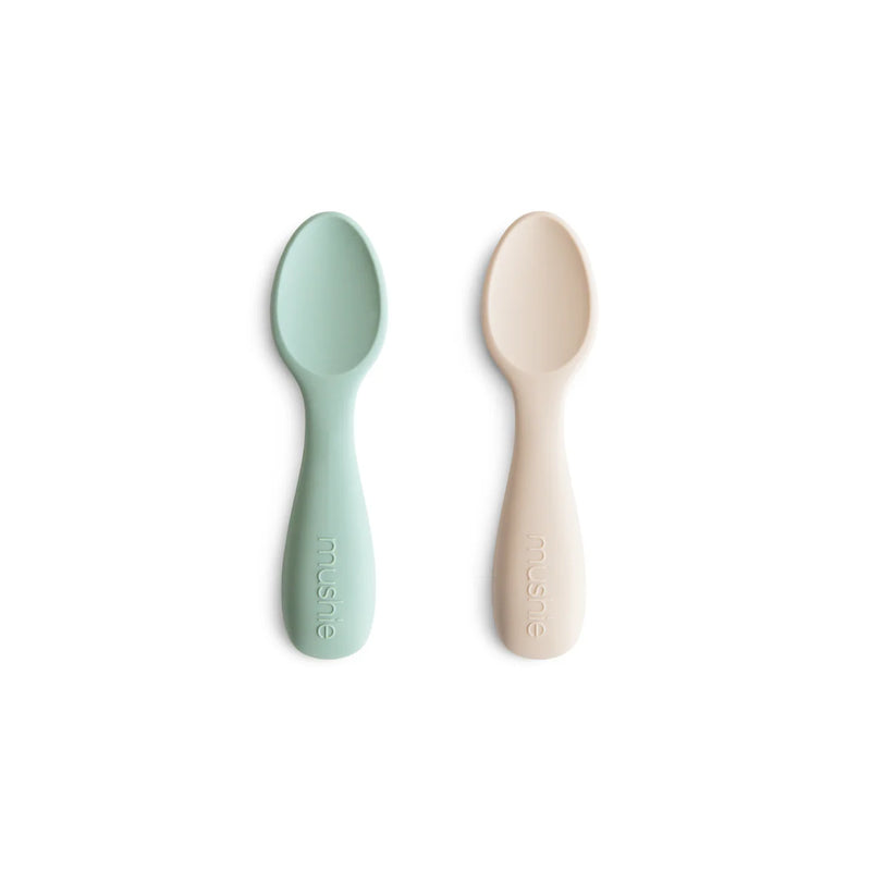 Mushie Toddler Starter Spoons designed to help your little one transition to self-feeding with ease