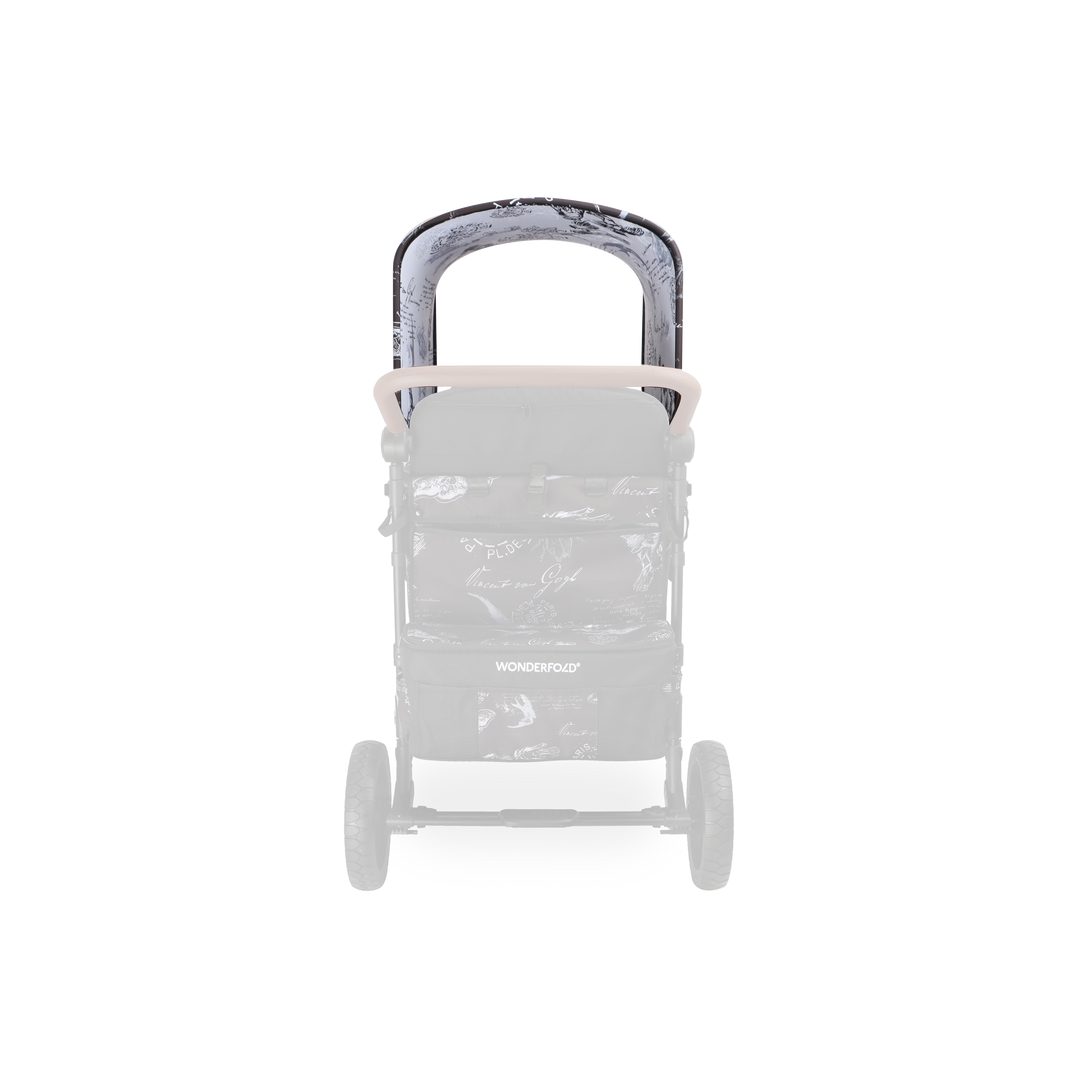 Wonderfold Elite/Luxe Canopy Fabric in Van Gogh Sketches makes your baby wagon stroller a masterpiece