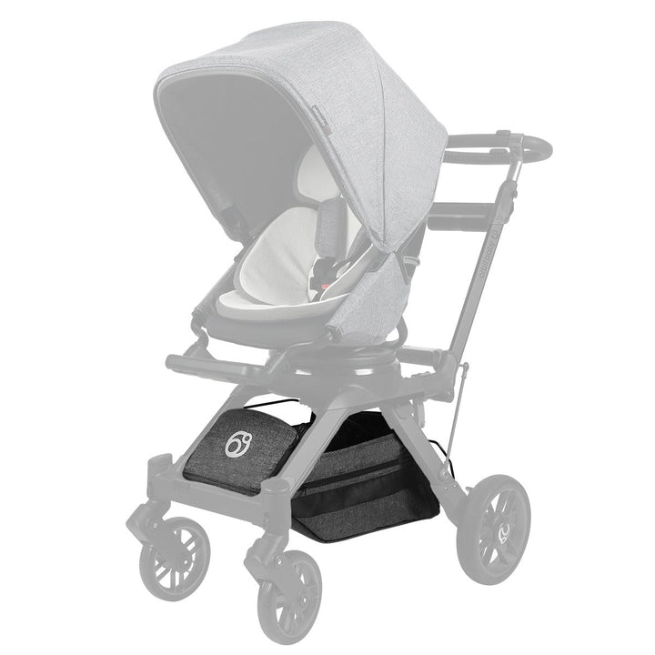 Melange Grey Orbit Baby G5 Cargo Basket enhances any stroller with sleek, functional design.