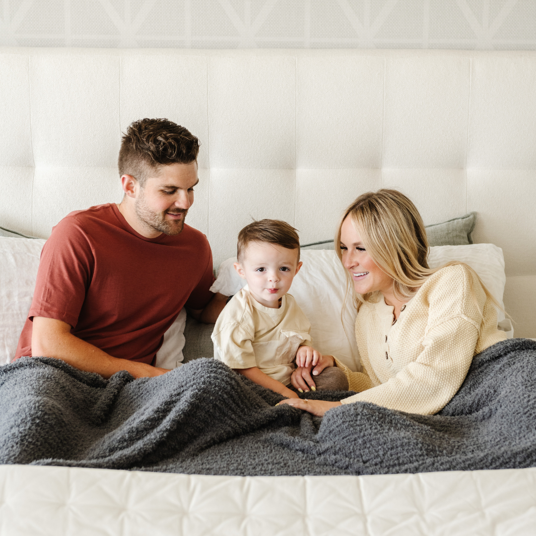 Charcoal in the Saranoni Ribbed BAMBONI¨ Throw Blanket lineup fits beautifully as a cozy Throw Blanket for any room.