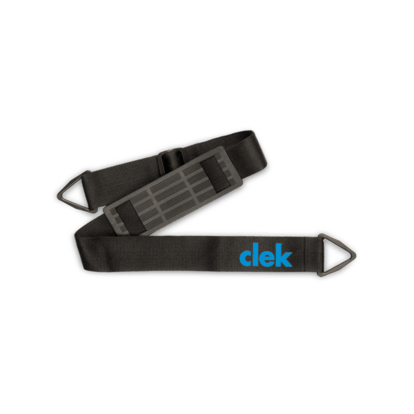 Clek Strap Thingy black booster seat carry strap with shoulder grip pad, fits Olli and Ozzi boosters