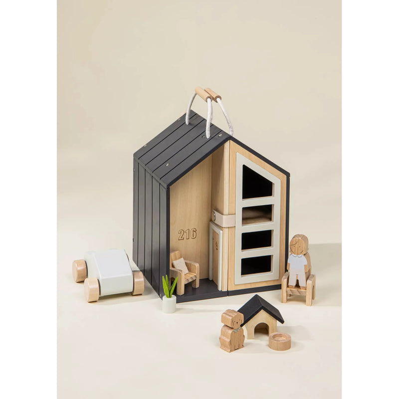 coco village wooden dollhouse for kids